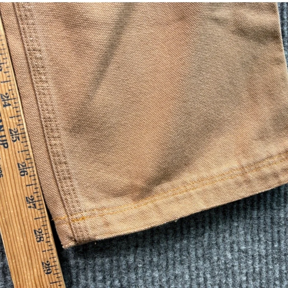 Carhartt Cargo Work Pants Mens 33x28.5 Brown Duck Canvas Rugged Utility Trousers